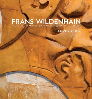 Book cover featuring a ceramic work in shades of terra cotta, the title reads "Frans Wildenhain."