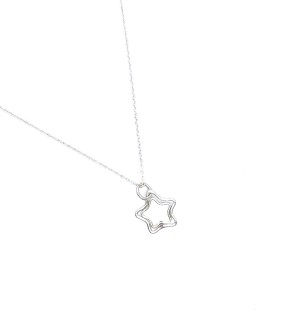 A handcrafted Sterling silver pendant with double stars.