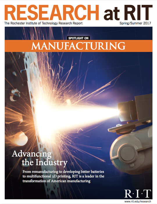 Cover for Spring / Summer 2017 research magazine spotlighting manufacturing