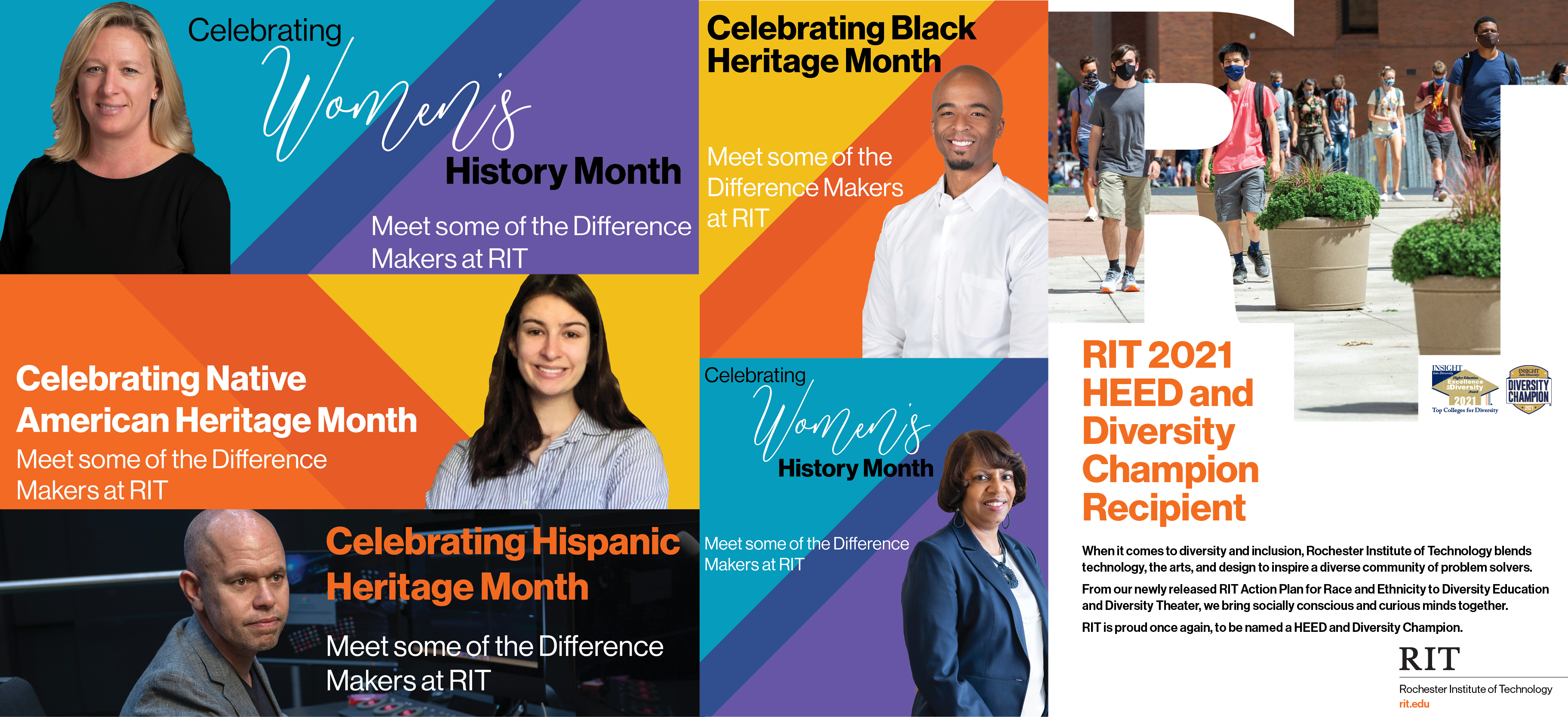 collage of photos and graphics