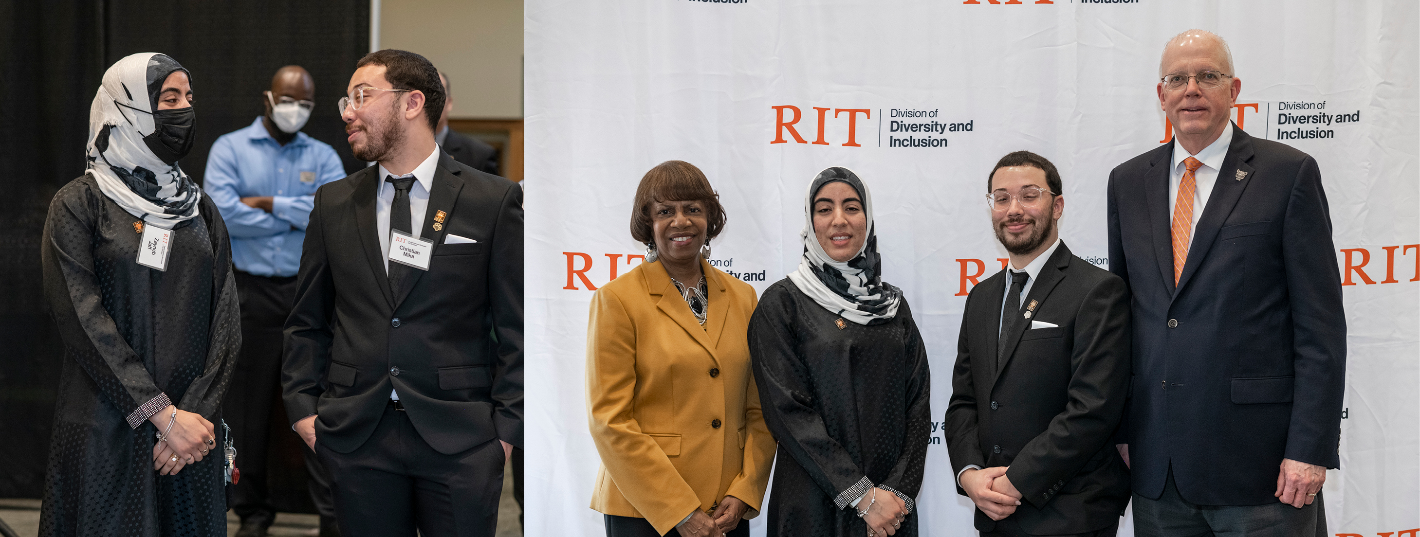 two photos of Davitt Scholars