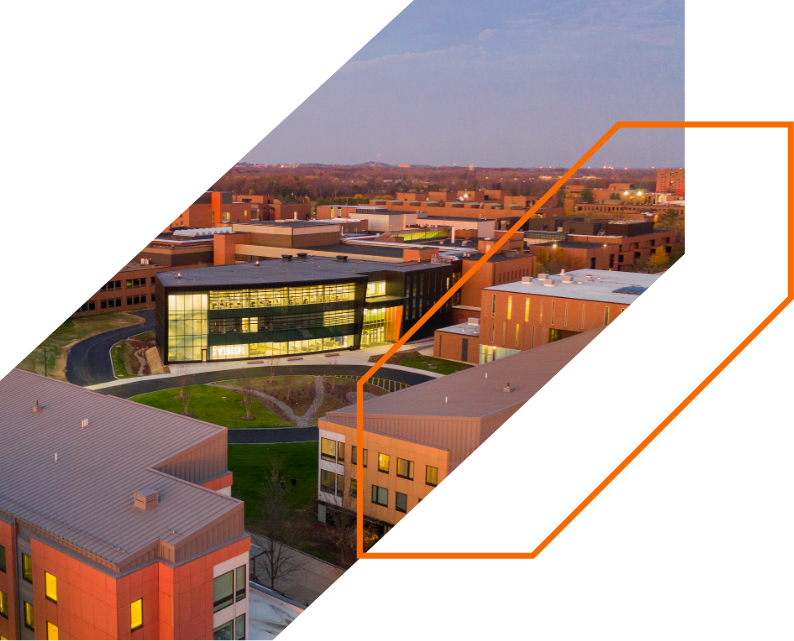 aerial view of RIT campus.