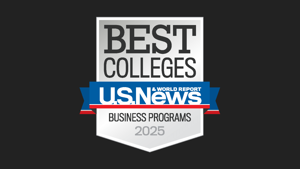 Official US News and World Report 2025 badge for Best Colleges for Business Programs.