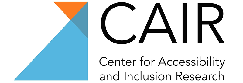 logo for CAIR, Center for Accessibility and Inclusion Research
