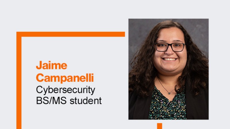 Photo of fifth-year cybersecurity student Jaime Campanelli.