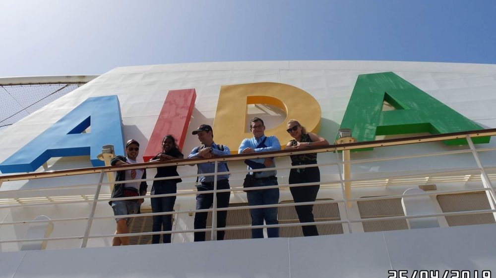 HTM students on a site visit to AIDA Cruise Ship