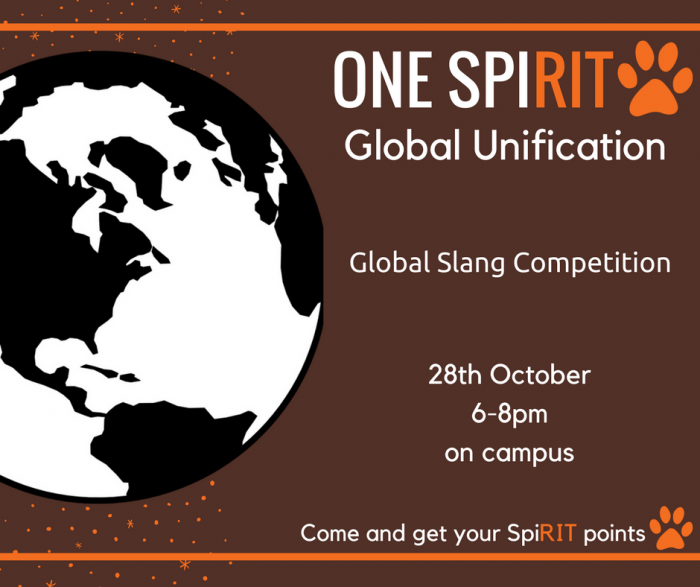 One SpiRIT Global Slang game - The time has come to show RIT Global whose ROAR is the loudest!