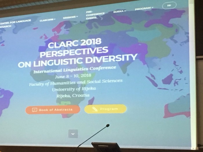 Professors Božinović and Perić presented at the International Linguistic Conference CLARC 2018