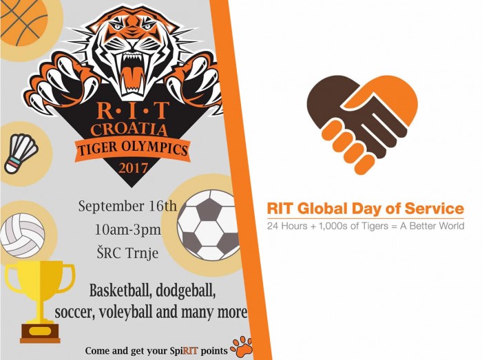Tiger Olympics and RIT Global Day of Service this Saturday in Zagreb!
