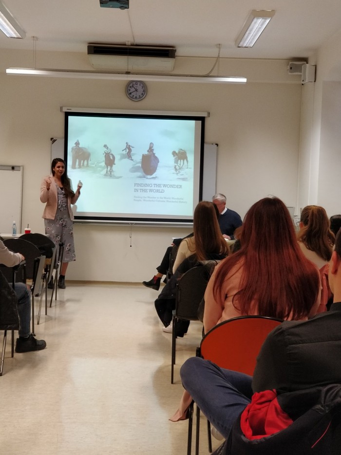 Two time Emmy Award winner Ms. Ashley Colburn as a guest speaker at RIT Croatia Dubrovnik campus