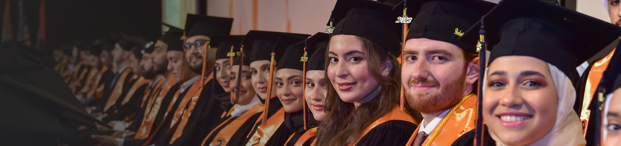 Graduating students during graduation ceremony
