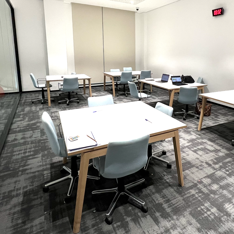 Room with chairs and study table