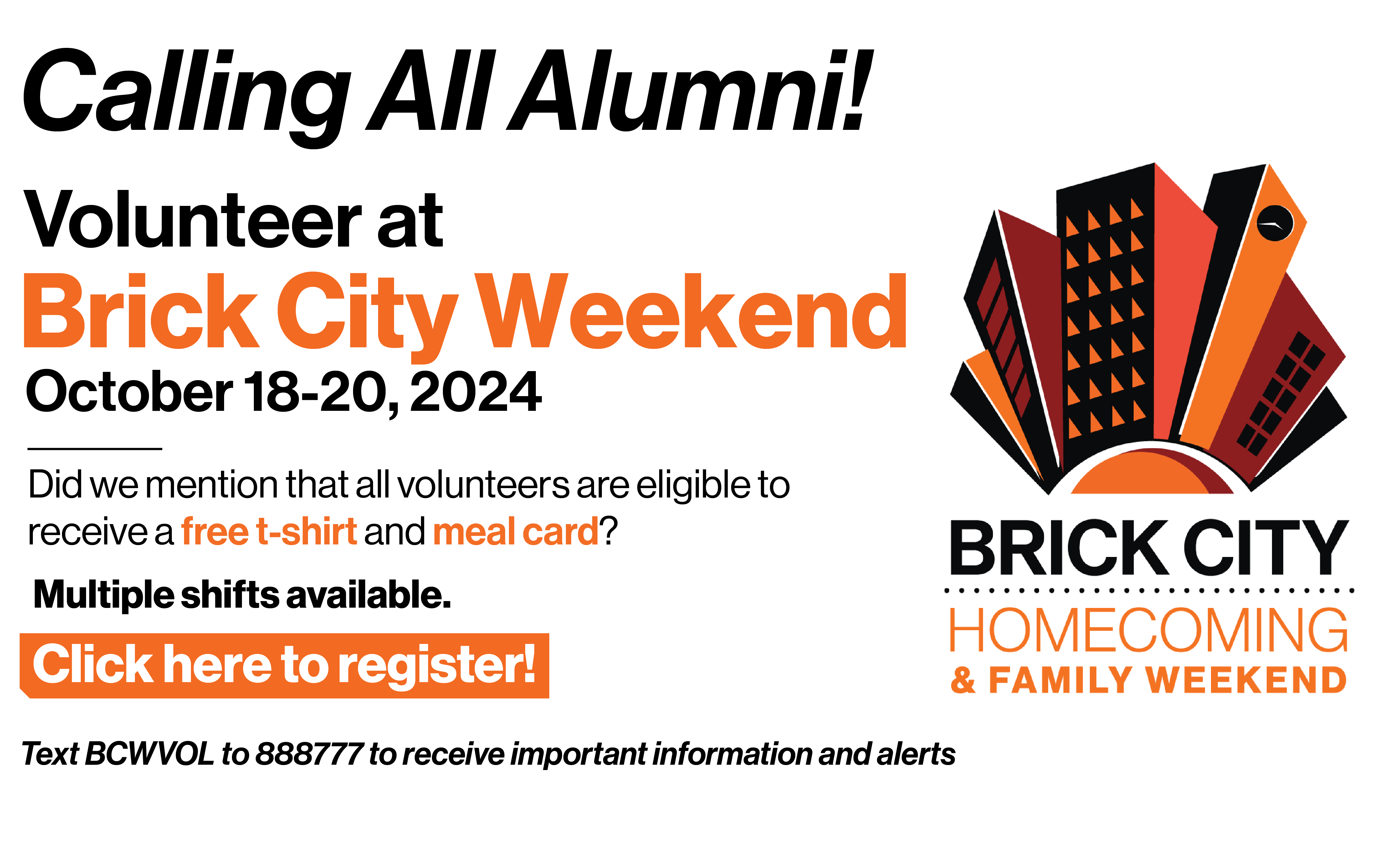 Brick City Home Coming Volunteer Poster