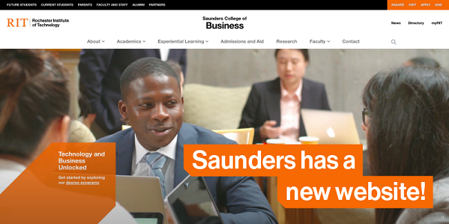 Saunders College of Business New Website