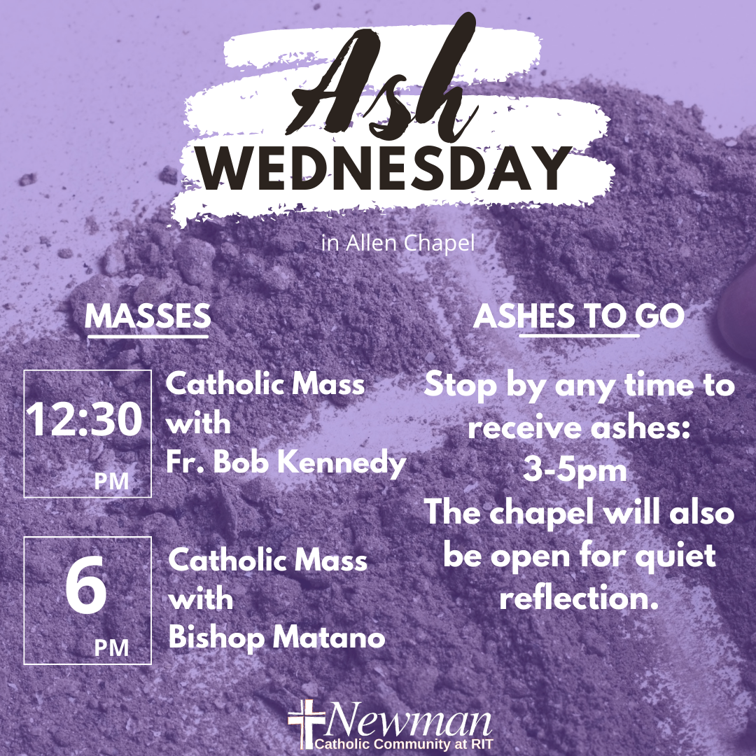 Ash Wednesday Masses Graphic