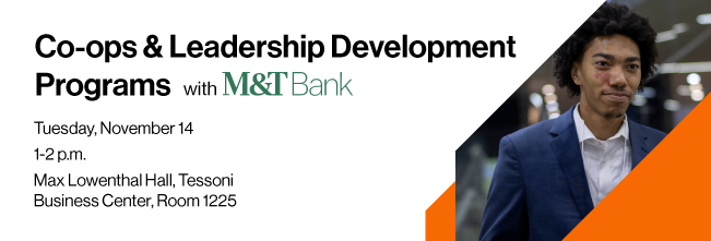 Co-ops & Leadership Development Programs with M&T Bank