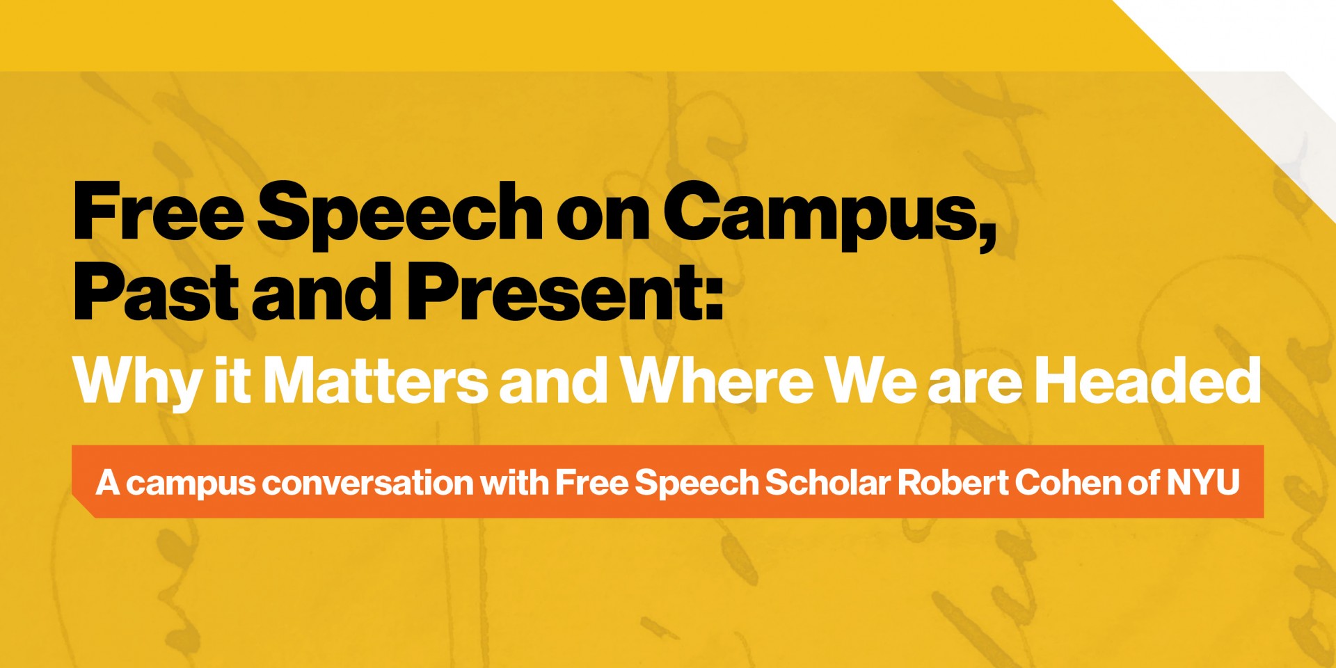 Free Speech on Campus text graphic