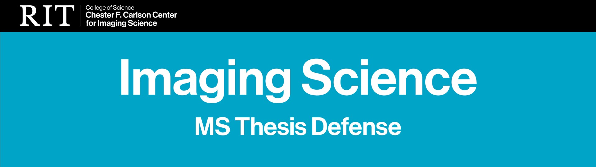 Imaging Science MS Defense