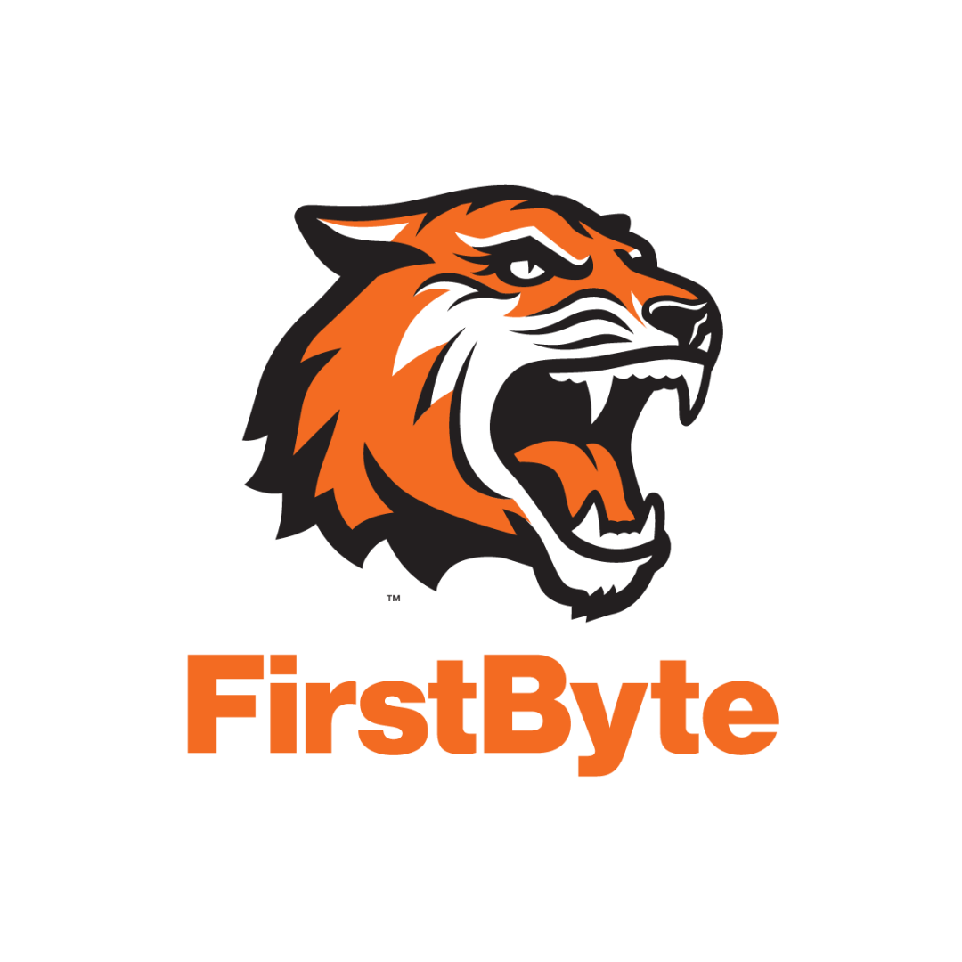 FirstByte logo with tiger face