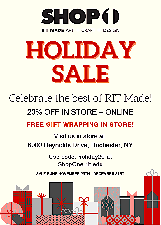 Shop One Holiday Sale Dec. 2-21, shop in-store or online