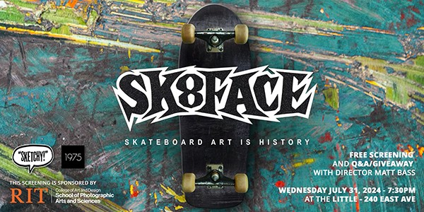 A graphic promoting the SK8FACE screening.