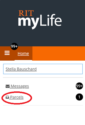 Parcel notification on portal my life parcel on portal