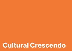 Orange rectangle with the text Cultural Crescendo in white.