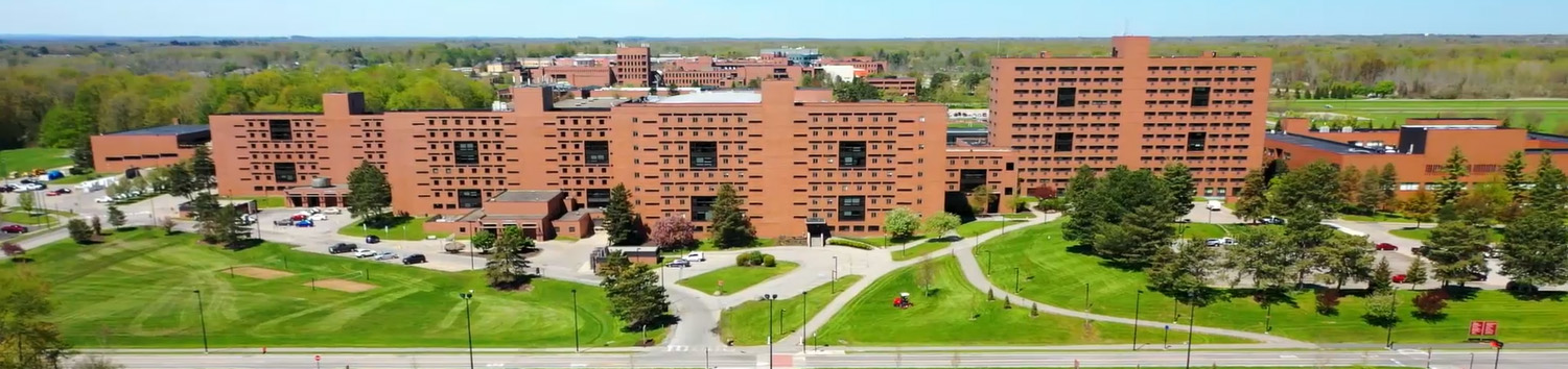 Aerial view of RIT's Residence Halls