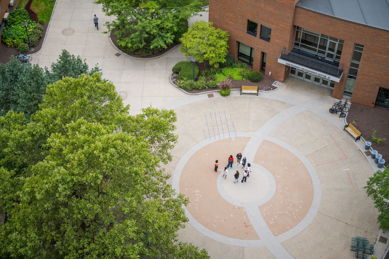 aerial view of courtyard at NTID