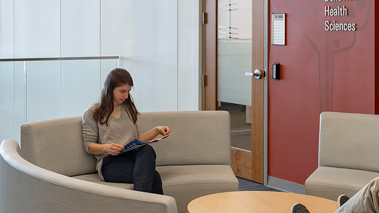 students in the CHST lounge