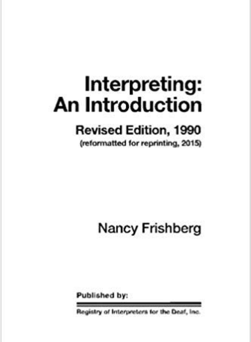 Interpreting, an introduction 1st edition