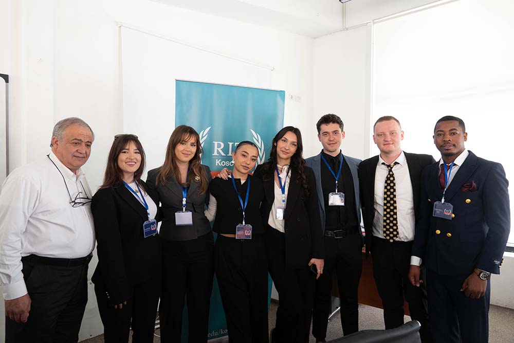 President of RIT Kosovo with some of MUN Students 