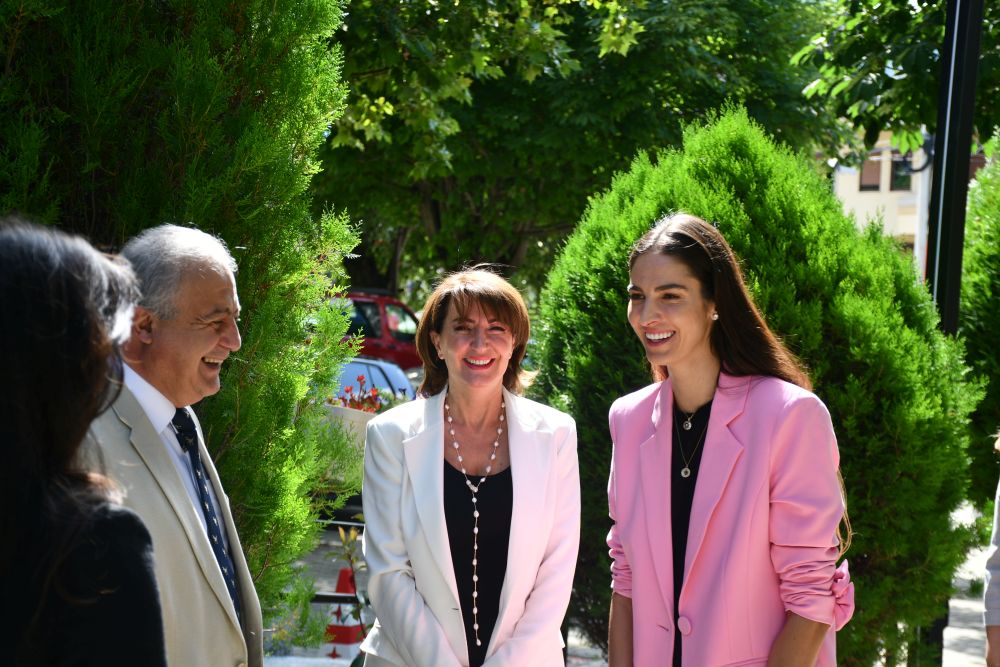another photo of Emina and former President Jahjaga
