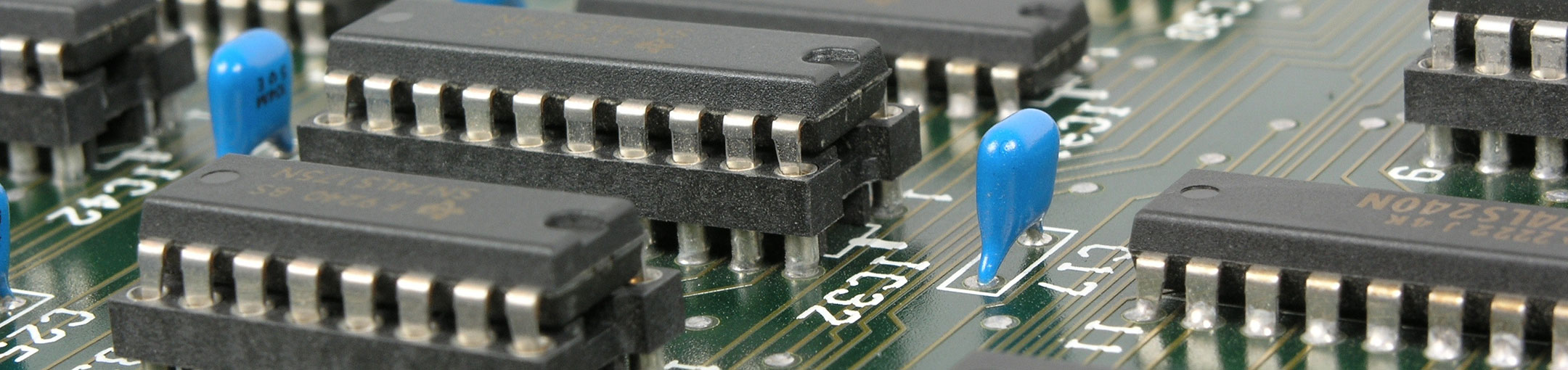 a closeup of a circuit board