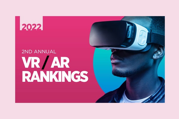 graphic reads 2022 2nd annual VR AR rankings.