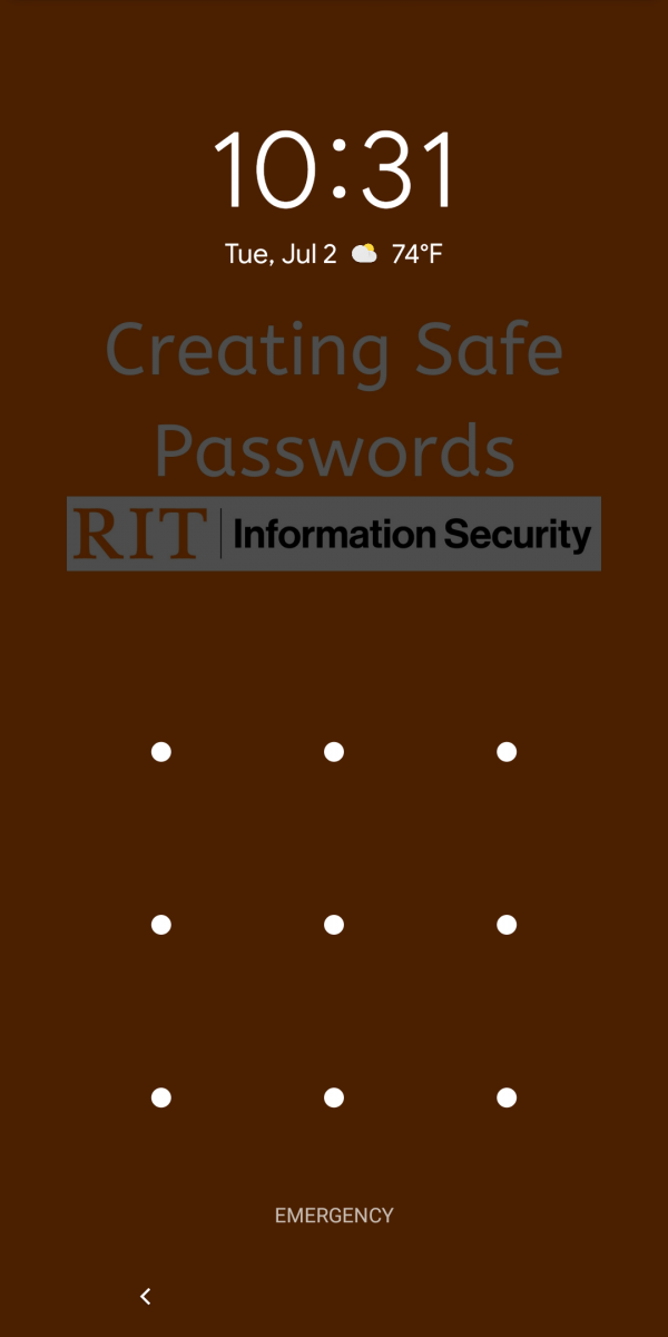 Choose a Secure Lock Screen RIT Information Security