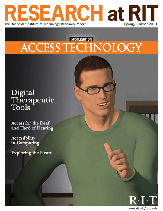 Cover for Spring / Summer 2013 research magazine spotlighting access technology