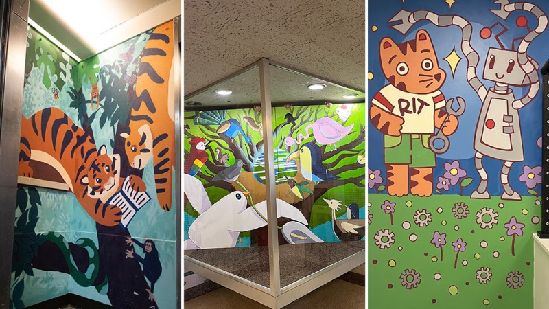 A triptych of public murals.