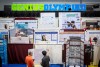 a high level view of the booths at the Genius Olympiad.