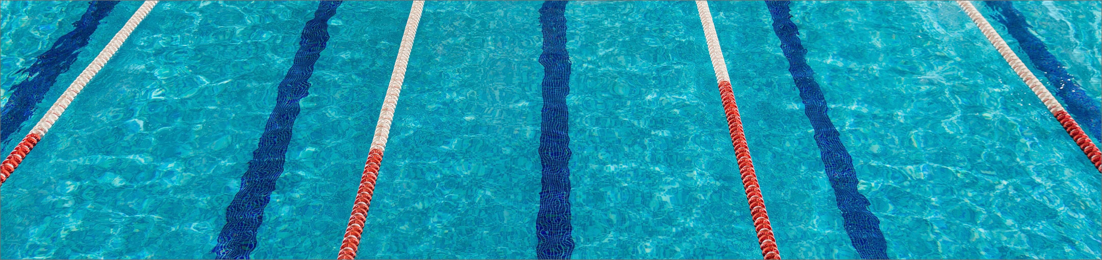 a pool with racing lanes