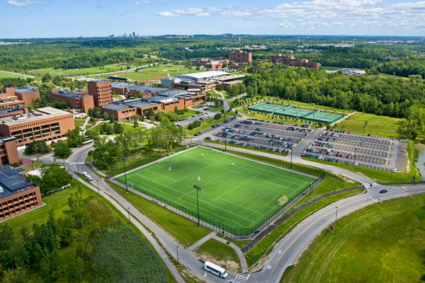 an aerial view of the RIT Turf Field