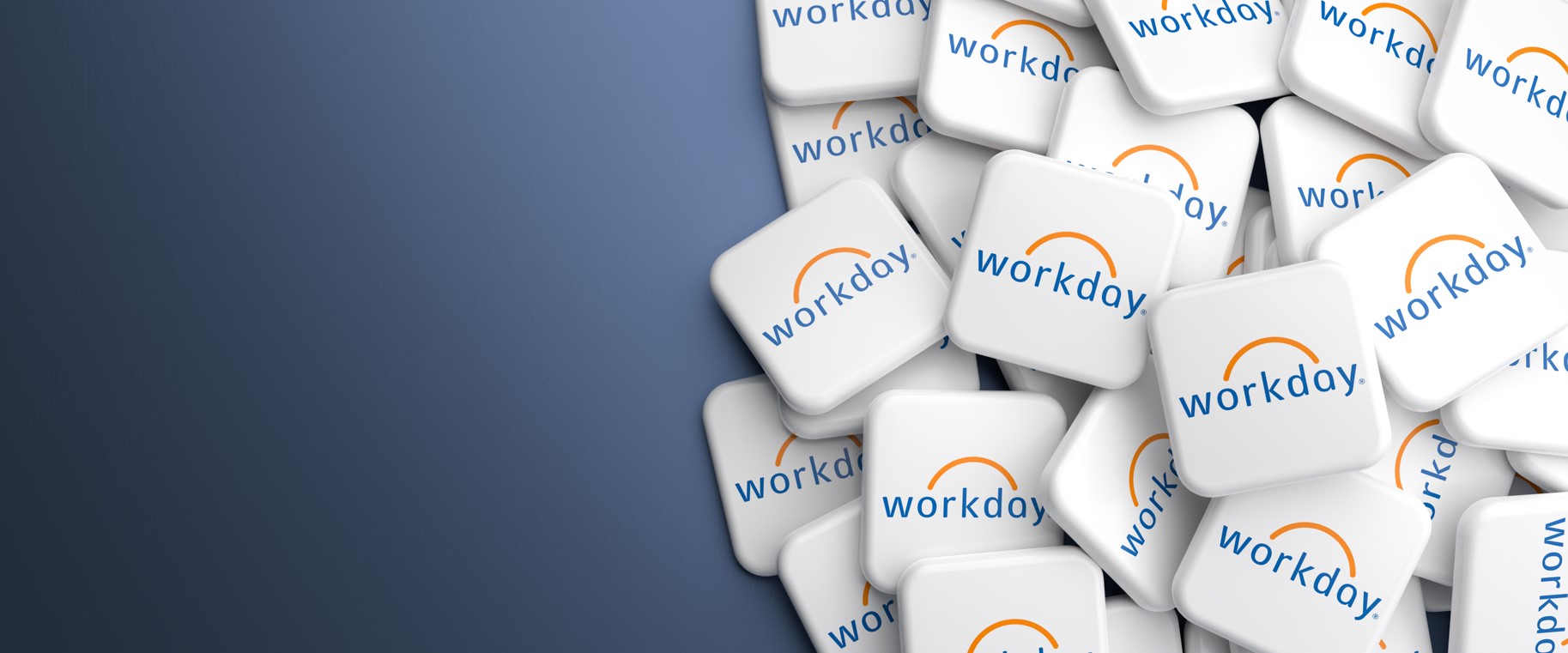 Image of white tiles featuring the Workday logo.