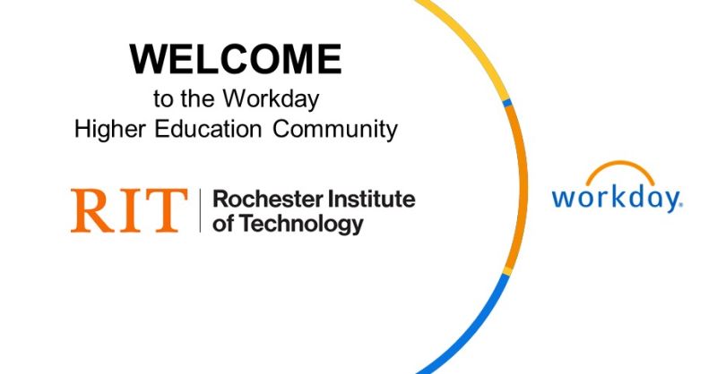 Image of Workday and RIT logos, indicating partnership between the two organizations.